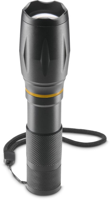 Hama Taschenlampe - W200 - 200lm - inkl. 3x AAA-Batterien - Aluminium - 3 Positionen + Zoom - Schwarz