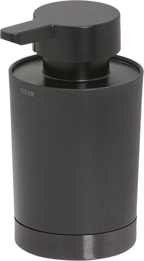 Tiger Tune – freistehender Seifenspender 180 ml – schwarzes Metall, gebürstetes Schwarz – Gunmetal-Schwarz