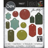 Sizzix • tim holtz thinlits die set gift tags 12pcs