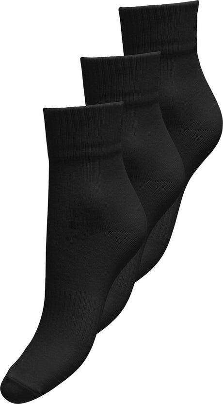 Nur Damen 3p Socken Tine Heart Tennis schwarz