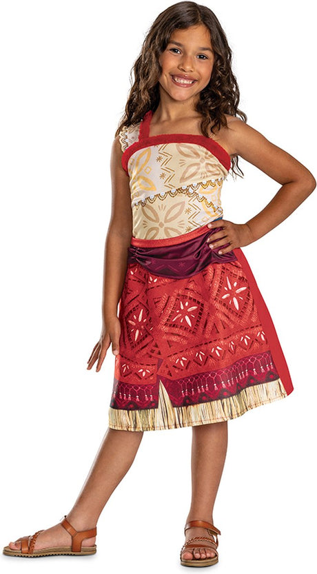 Verkleidung Disney – Moana 2, Kostüm Moana Vaiana klassisch, Größe S (5 – 6 Jahre), Mädchen
