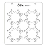 Sizzix • layered stencils geo background 4stuks