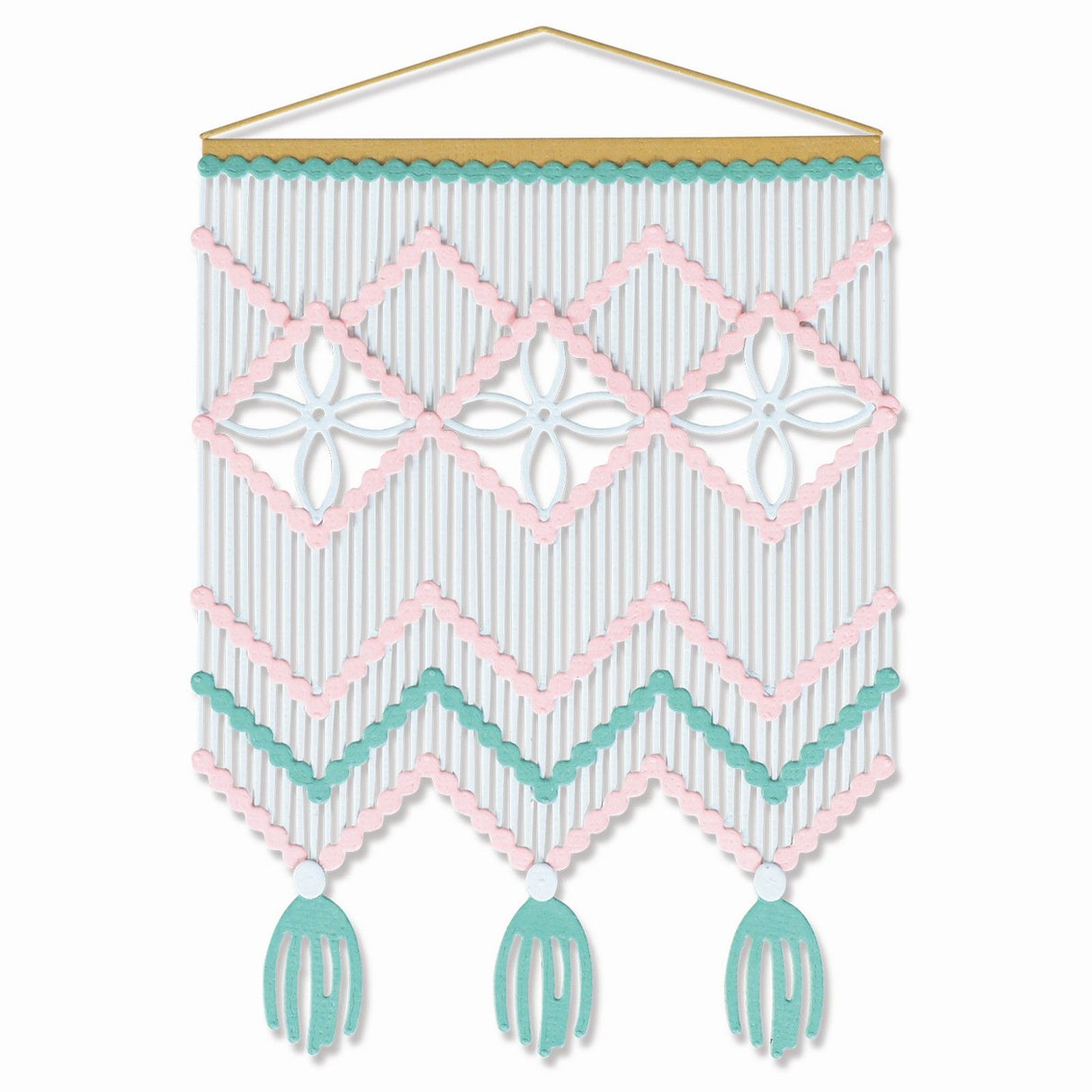 Sizzix • thinlits die set macramé card front 9pieces
