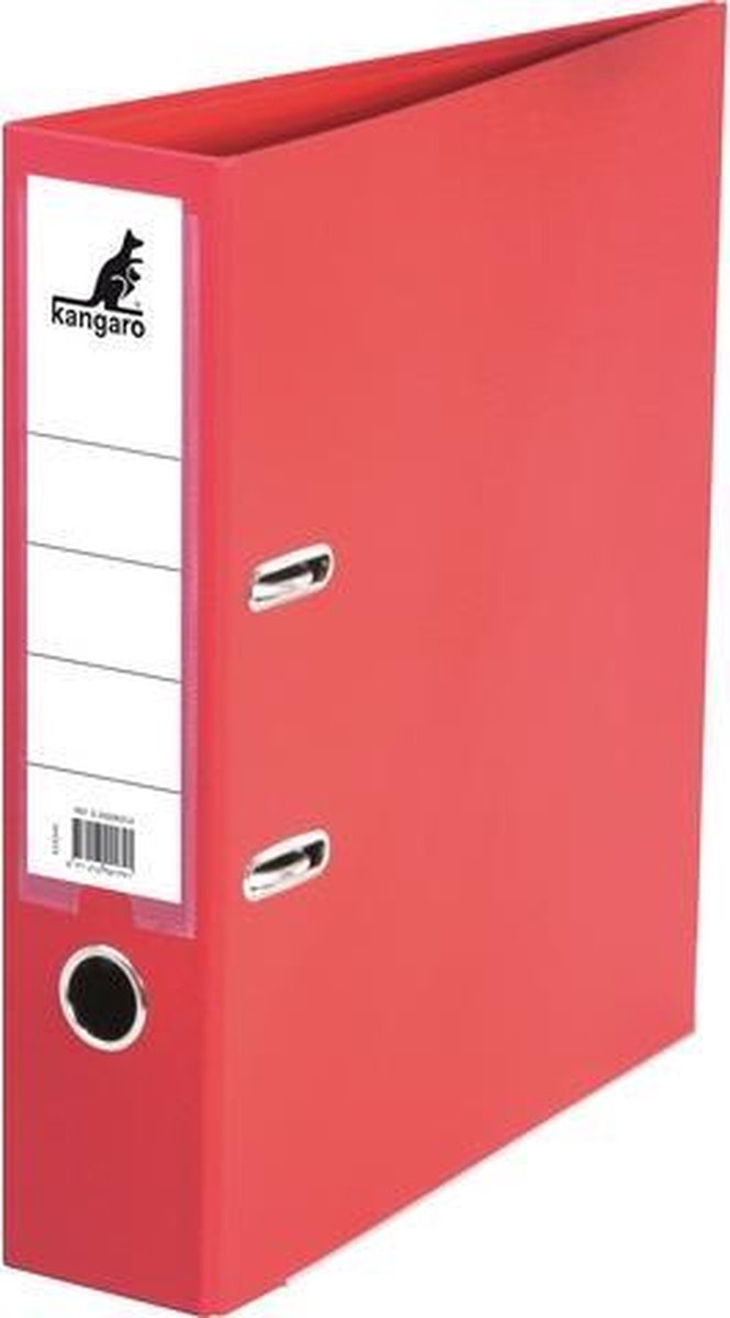 Kangaro ordner - a4 - 2-rings - rood - rugbreedte 75mm