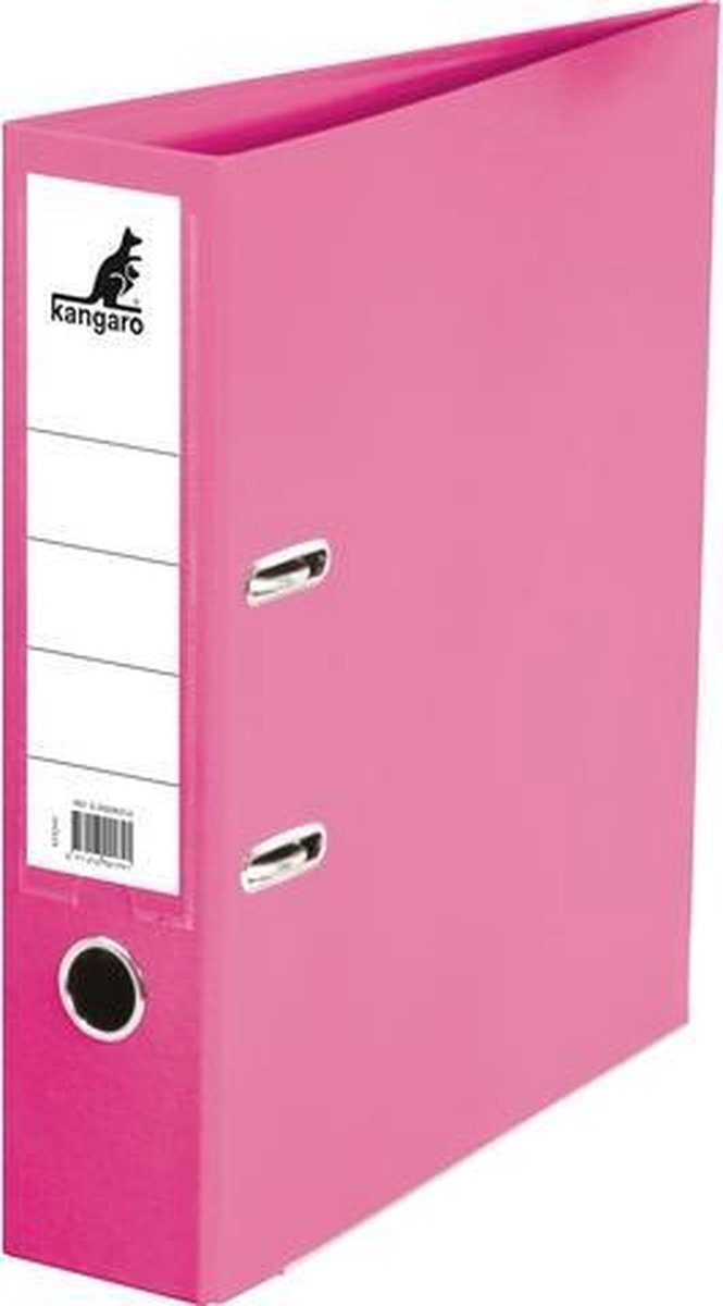 Kangaro ordner - a4 - 2-rings - roze - rugbreedte 75mm
