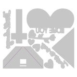 Sizzix • thinlits die set heart slider card