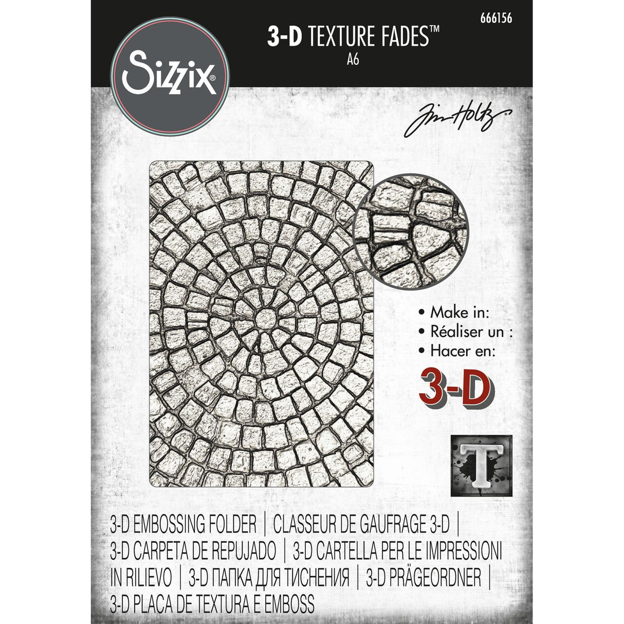 Sizzix • tim holtz 3-d texture fades embossing folder mosaic