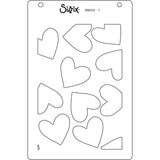 Sizzix • layered stencils a6 mark making hearts 4pcs