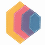 Sizzix • framelits die set fanciful belinda stitched hexagons 10pcs