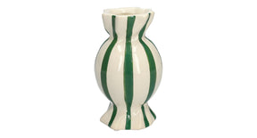 Vase candy d6.5 8.5xh15 green white