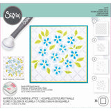 Sizzix • layered stencil watercolour flowers lattice 4pcs