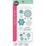 Sizzix • clear stamp set white christmas 12pcs