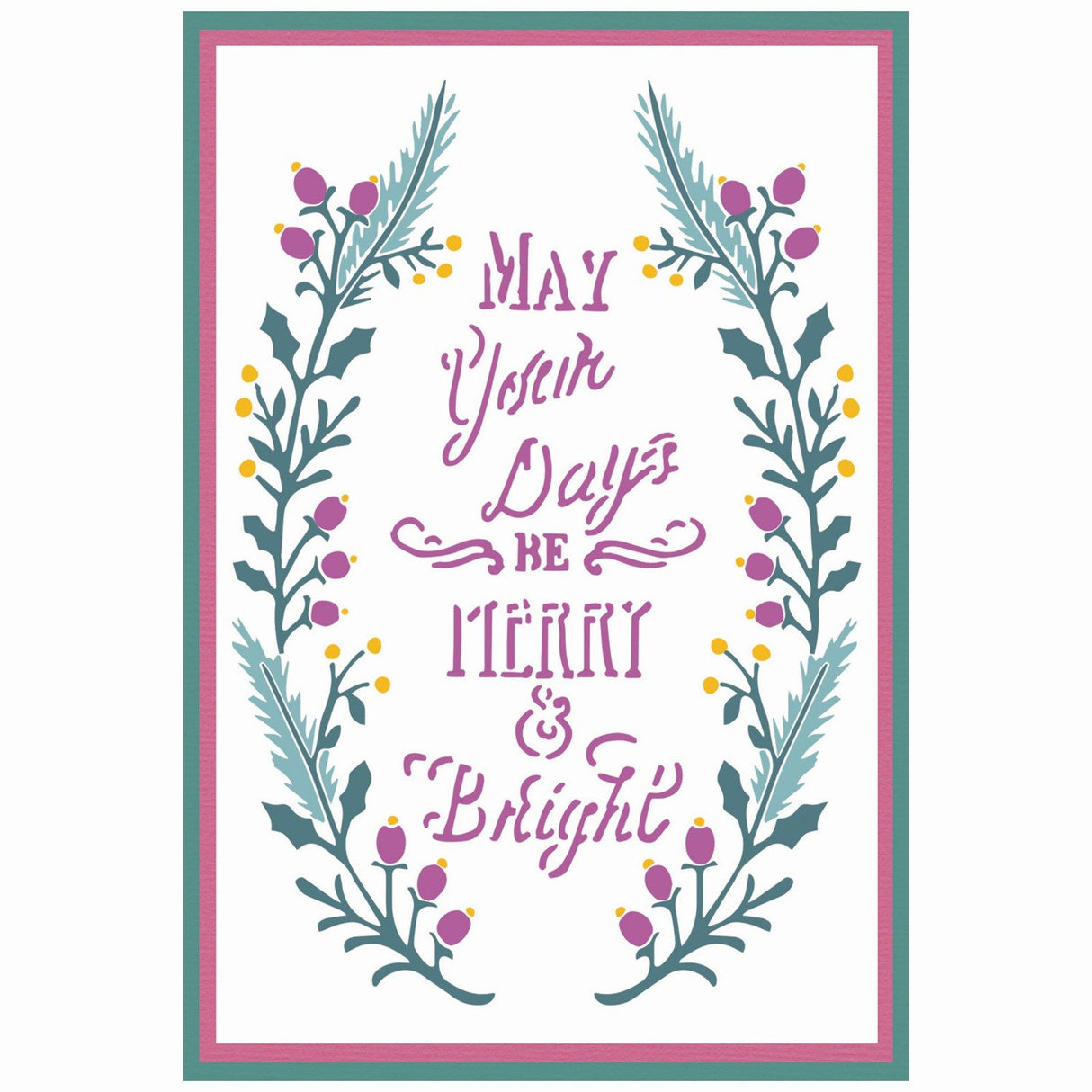 Sizzix • layered stencils a6 merry bright 4pcs