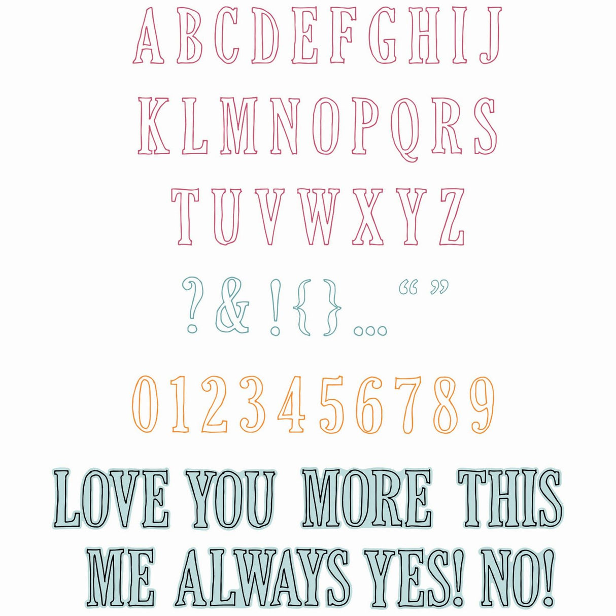 Sizzix • clear stamps with framelits fine line alpha 01 60pcs