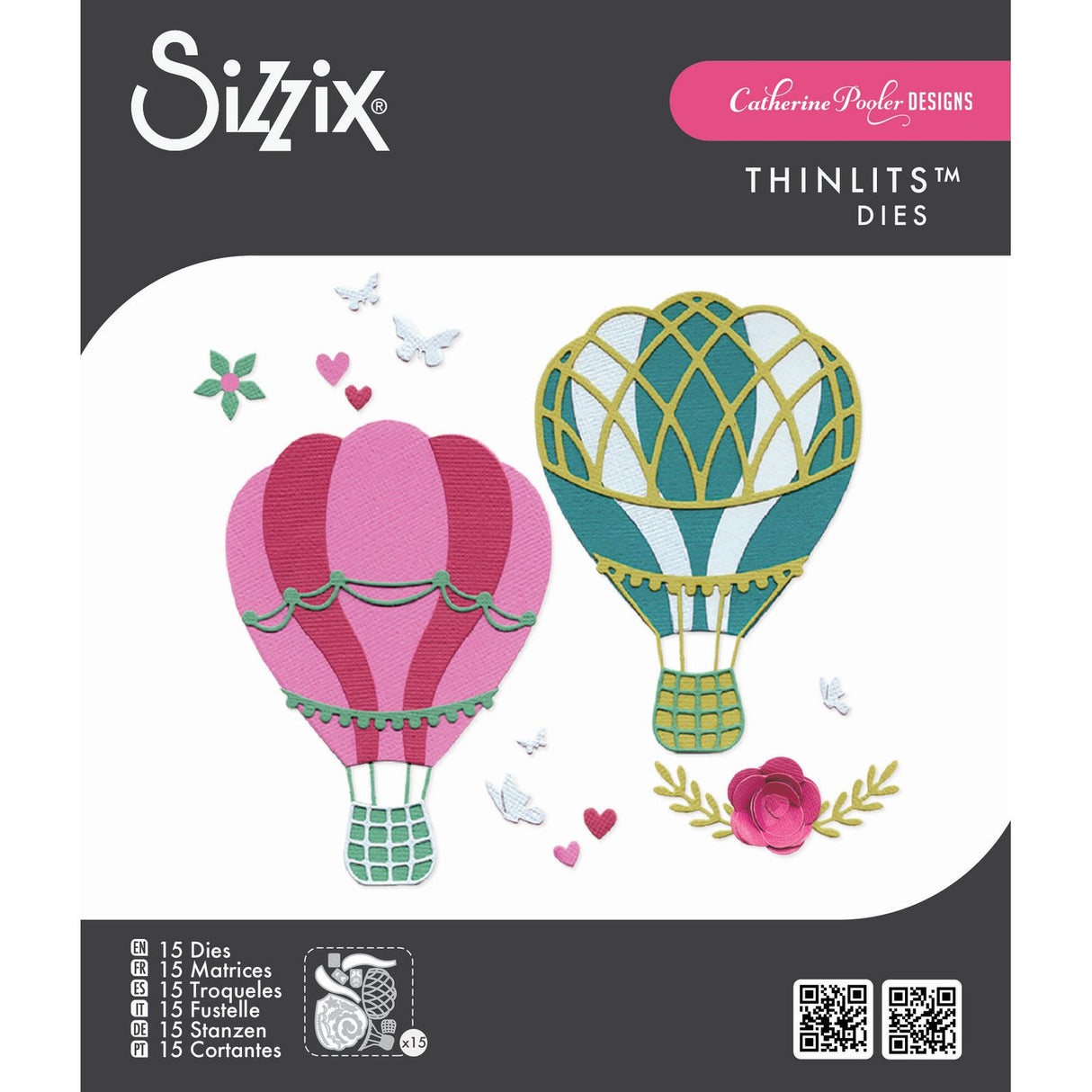 Sizzix • thinlits die set 15pcs floating fancy by catherine pooler