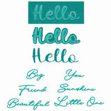 Sizzix • thinlits die set 10pcs take two's, hello sentiment by stacey park