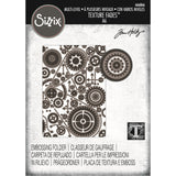 Sizzix • multi level textured impressions embossing folder vault gears by tim holtz