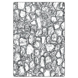Sizzix • 3d texture fades embossing folder cobblestone large a5 by tim holtz
