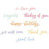 Sizzix • thinlits die set 11pcs common greetings by letters by shells