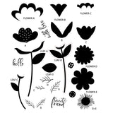 Sizzix • clear stamp set whimsy bloom nr.1 by catherine pooler 22pcs
