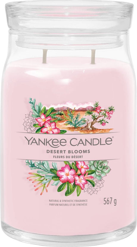 Yankee Candle – Wüstenblüten-Duftkerze im großen Glas – 90 Brennstunden – zwei Dochte