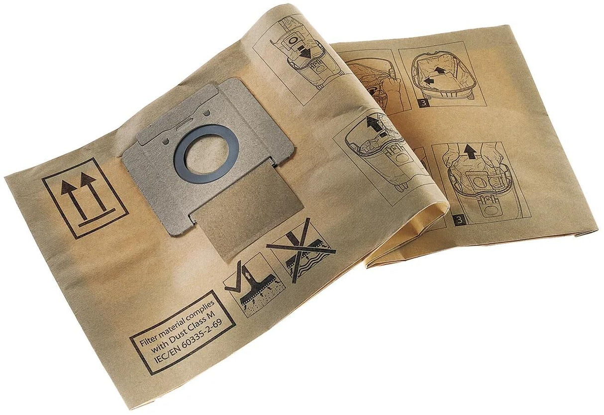 Nilfisk Blue Line Staubsaugerbeutel, Filterbeutel, Packung mit 5 Stück, WAP K