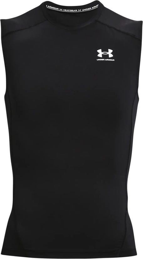 Under Armour UA HG Armour Comp SL-BLK Herren-Sportshirt – Schwarz – Weiß