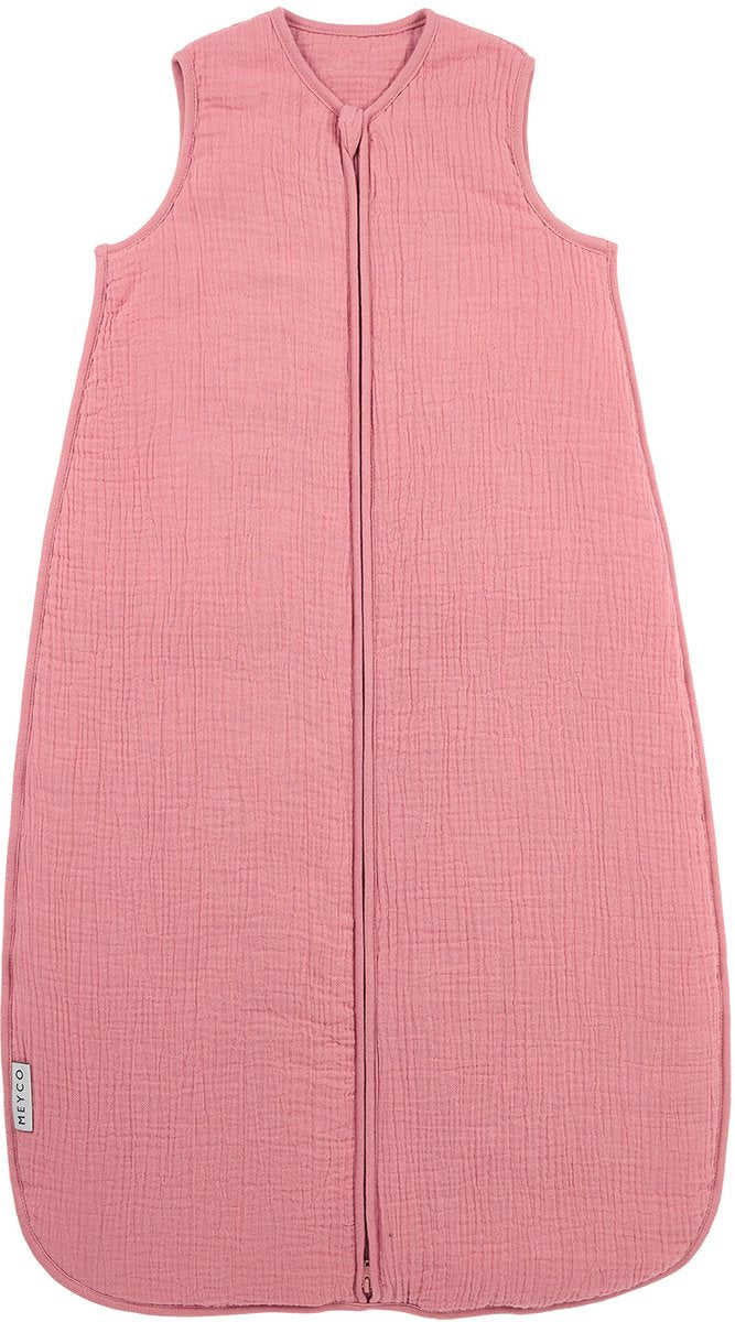Meyco baby uni baby sleeping bag lined - pre-washed hydrophilic - pink - 110cm - 2.0 tog