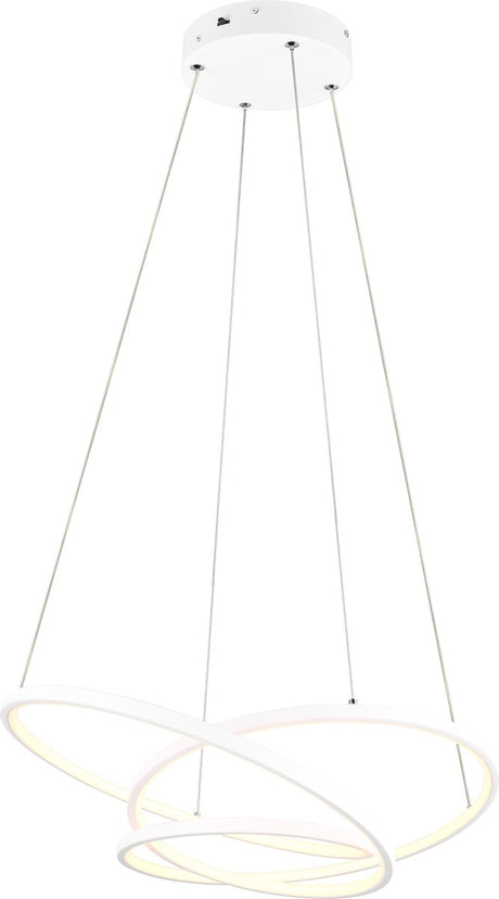 Trio darvin - hanglamp - wit mat - incl. 1x smd 34 w - instelbare lichtkleur - dimbaar met schakelaar - plafondbevestiging - niet geschikt voor externe dimmer - in hoogte verstelbaar - dip - schakelaar