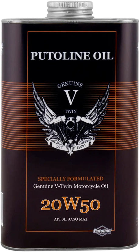 Putoline genuine v-twin 20w50 olie 4t 1 liter blik
