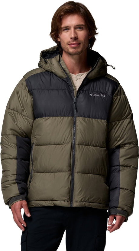 Columbia Pike Lake™ II Kapuzenjacke Herren Outdoorjacke - Stone Green, Shark - Größe M