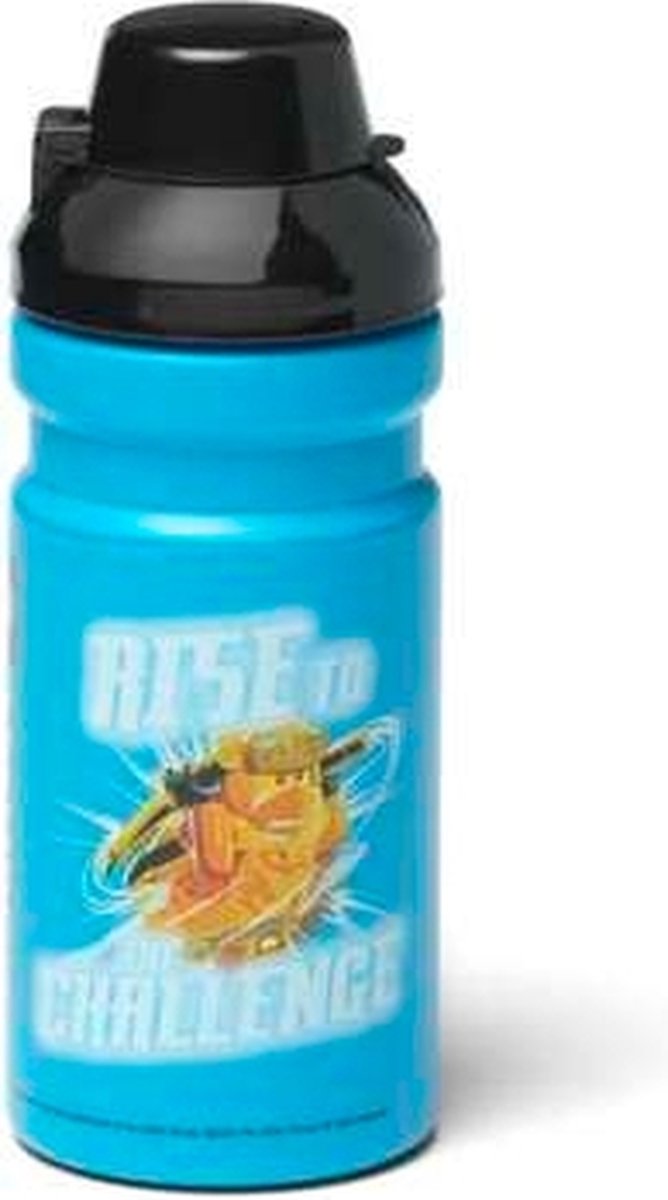 Lego Trinkflasche Ninjago, 0,39 l, blau, schwarz -