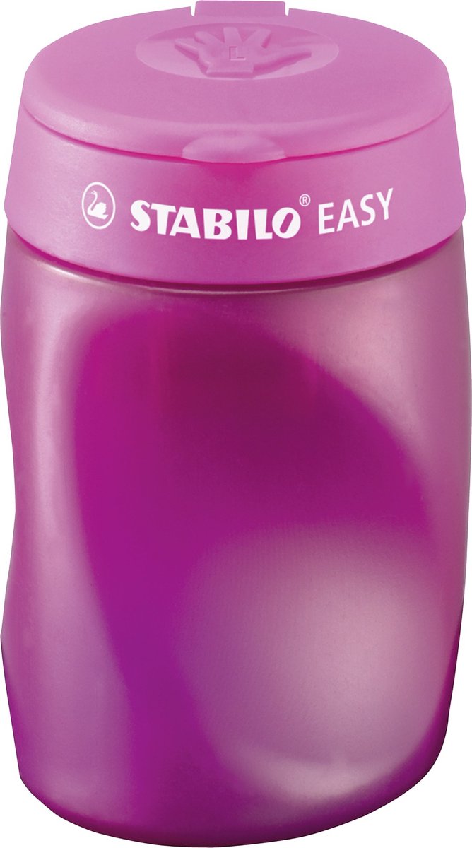 Stabilo Easysharpener – ergonomischer 3-in-1-Bleistiftspitzer – Linkshänder – Pink – für alle Bleistifte geeignet