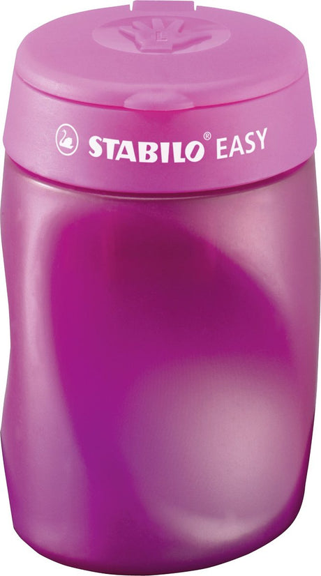 Stabilo Easysharpener – ergonomischer 3-in-1-Bleistiftspitzer – Linkshänder – Pink – für alle Bleistifte geeignet