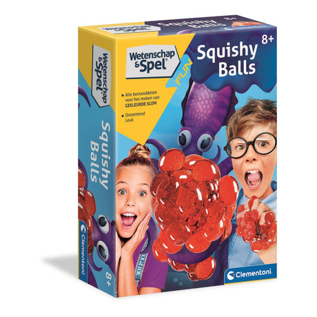 Clementoni Wissenschaftsspielspaß – Squishy-Bälle, Wissenschaftslabor, Experimentierset für Kinder, 8+ Jahre, 66950