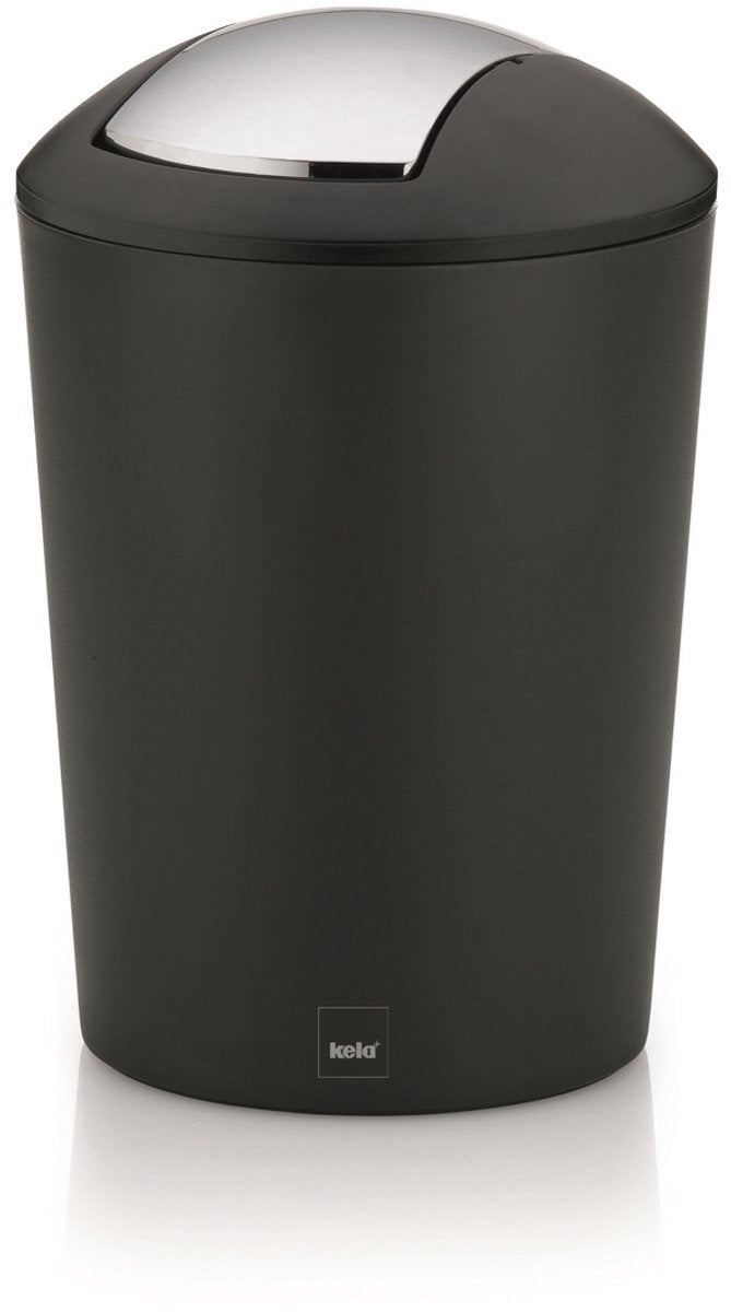 Kela Marta Swing Abfalleimer - 5 Liter - Schwarz -
