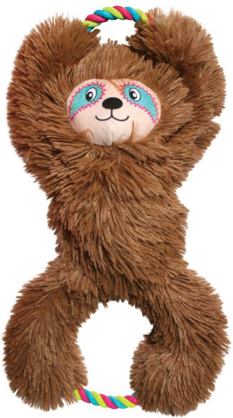 Kong Tuggz Faultier – Ziehkuscheltier für Hunde – 42 cm – braun