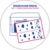 DNP-Papier 2 Rollen à 200 Stk. 15x20 perforiert auf 7,5x20 für ds620
