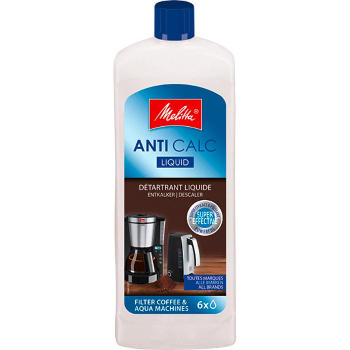 Melitta 6545468 Flüssigentkalker für Kaffeemaschinen und Wasserkocher