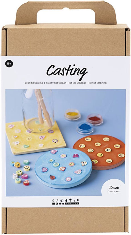 Creativ Company Hobby-Set Gießen, Fliesen, Blau, Rot, Gelb, 1 Box