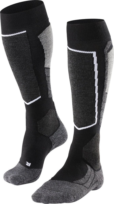 Falke Sk2 warme Skisocken aus dickem Woll-Funktionsmaterial Damen Schwarz - Größe 39-40