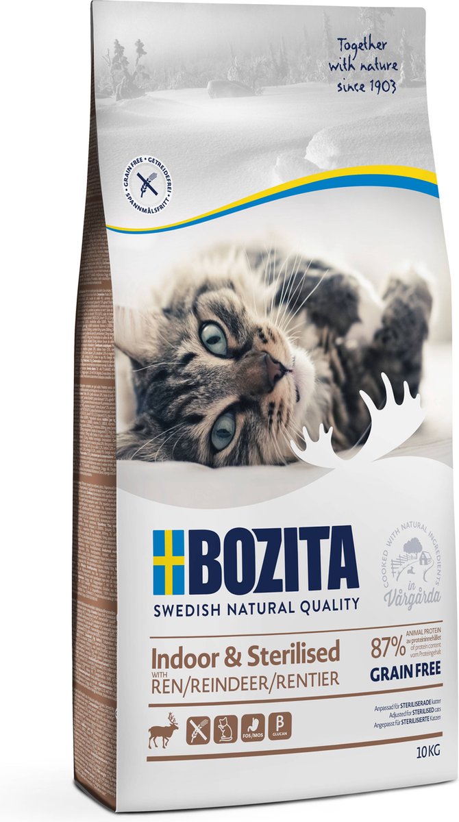 Bozita Indoor, sterilisiert, getreidefrei – 10 kg – Rentier