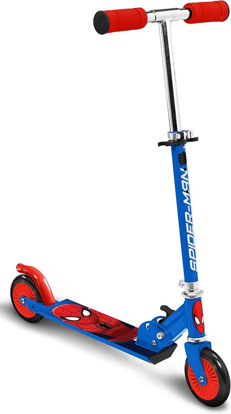 Marvel Spider-Man 2-Rad-Kindstep faltbare Fußbremse blau rot