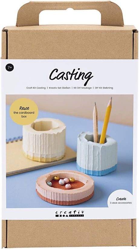 Creativ Company Hobby-Set Gießen, Behälter, blau, rot, hellgelb, 1 Box