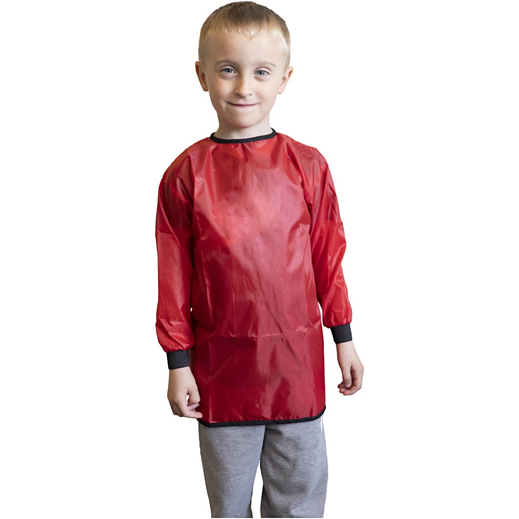 Creativ Company Künstlerkittel, L: 55 cm, Größe 2-4 Jahre, rot, 1 Stück