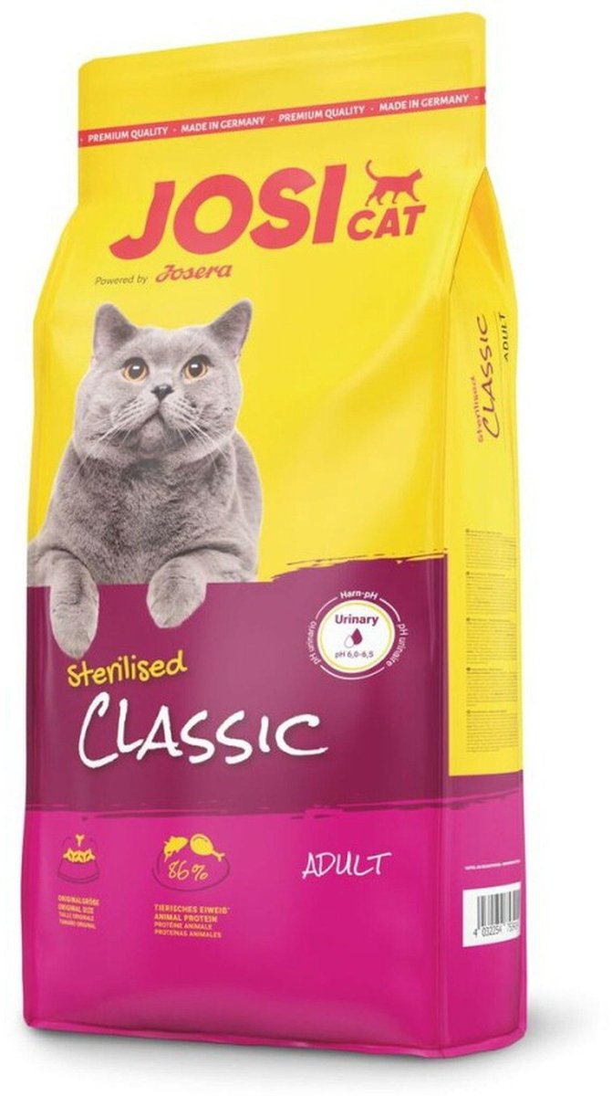 Josera Josicat sterilisierter Klassiker – Katzenfutter – 10 kg – hoher Proteingehalt – geringer Fettgehalt