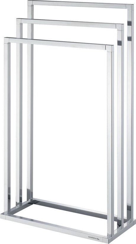 Sealskin tube - handdoekrek vrijstaand - geschikt voor 3 handdoeken - chroom