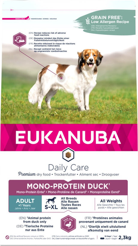 Eukanuba Hundefutter Daily Care Duck Adult Monoprotein 2,3 kg