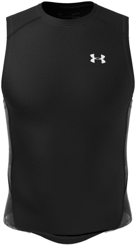 Under Armour UA HG Armour Comp SL-BLK Herren-Sportshirt – Schwarz – Weiß