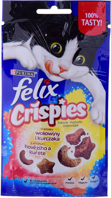 4415 Katzenfutter Purina Felix Crispies Huhn Kalbfleisch 45 g